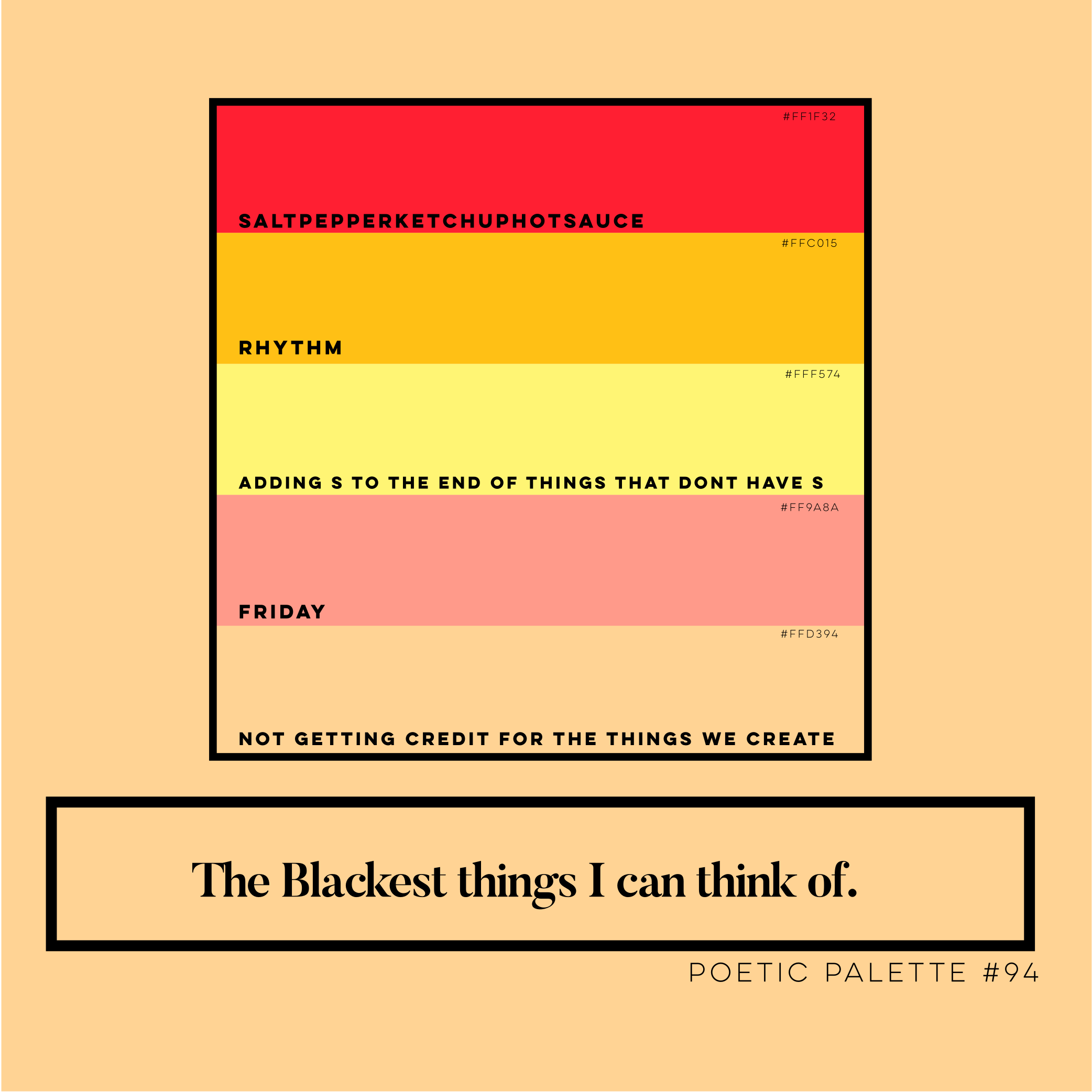 The Blackest things I can think of.